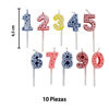 Imagen de Velas numeros coloridos- del 0 al 9-blister 7cm.