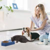 Imagen de Plato doble para mascotas - Plato comida acero + Plato agua + Botella surtidora