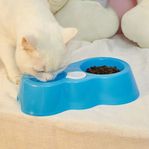 Imagen de Plato Doble para mascotas con porta botellas