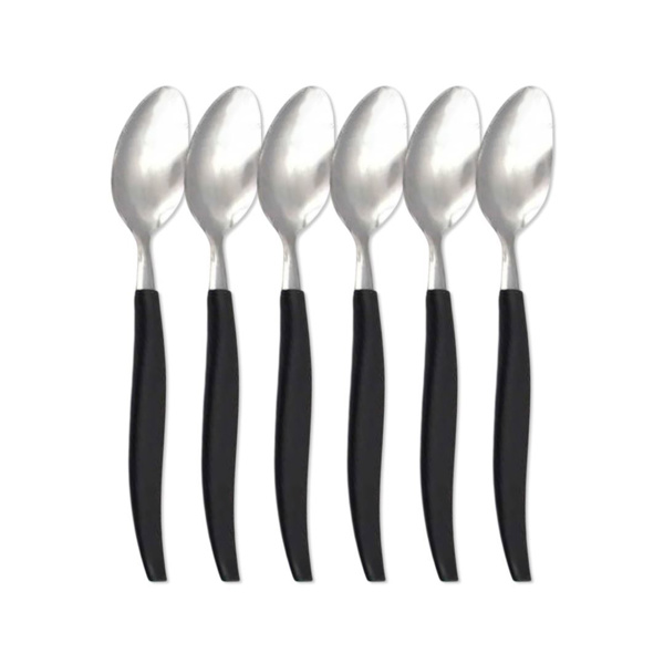 Imagen de Cucharas acero inox.-2 colores X 6 pc-19,5cm