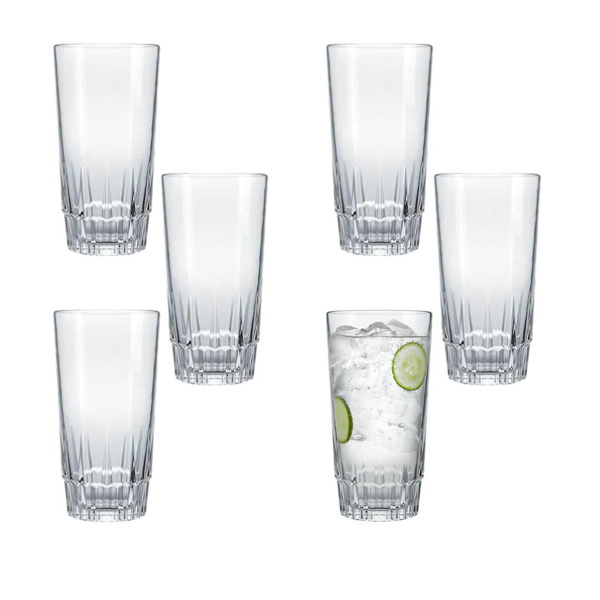 Imagen de Vasos de vidrio X 6 en caja- 7x13,5cm.