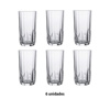 Imagen de Vasos de vidrio X 6 en caja- 7x13cm.