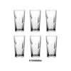 Imagen de Vasos de vidrio X 6 en caja- 7,5x13,5cm.