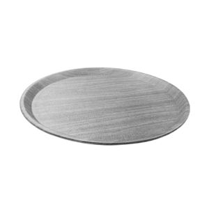 Imagen de Bandeja redonda plastica tipo madera-36cm 2 colores