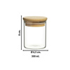 Imagen de Frasco vidrio tapa bamboo  hermética 300 ml