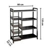 Imagen de Rack Organizador 4 estantes 4 canastos - Metal con rueda