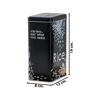 Imagen de Tarro metal negro-arroz con tapa para cocina-19x12x8cm.
