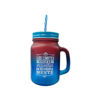 Imagen de Jarro vidrio con tapa sorbito color con frases 450ml