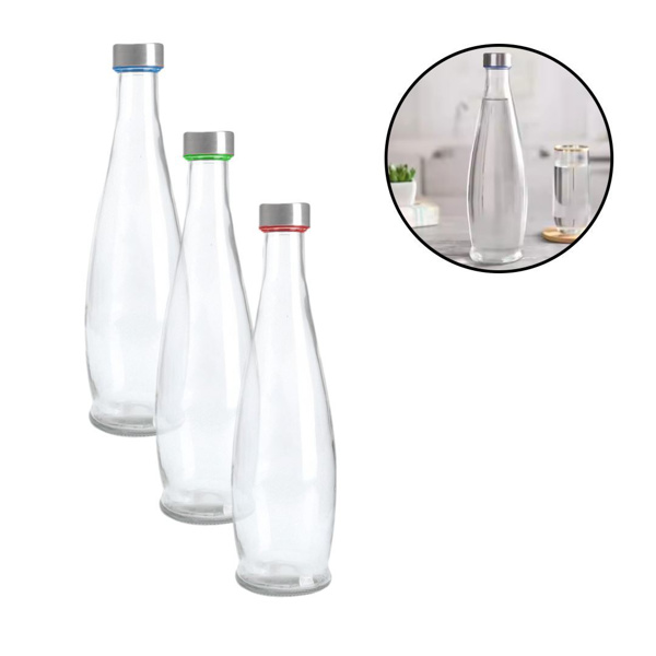 Imagen de Botella de vidrio con tapa metalica-1 litro