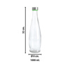 Imagen de Botella de vidrio con tapa metalica-1 litro