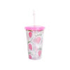 Imagen de Vaso con tapa y sorbito 450 ml.