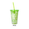 Imagen de Vaso con tapa y sorbito 450 ml.