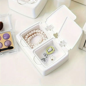 Imagen de Caja de almacenamiento con 2 tapas-14,1x9,5x3cm.(tapas 6,1x7