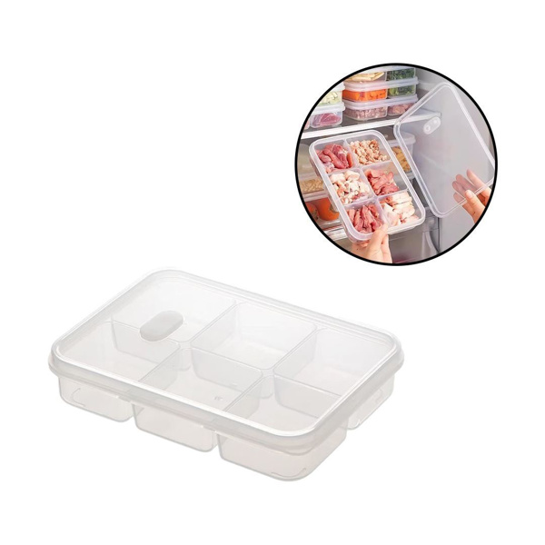 Imagen de Vianda plástica con tapa y 6 divisiones  - 790ml