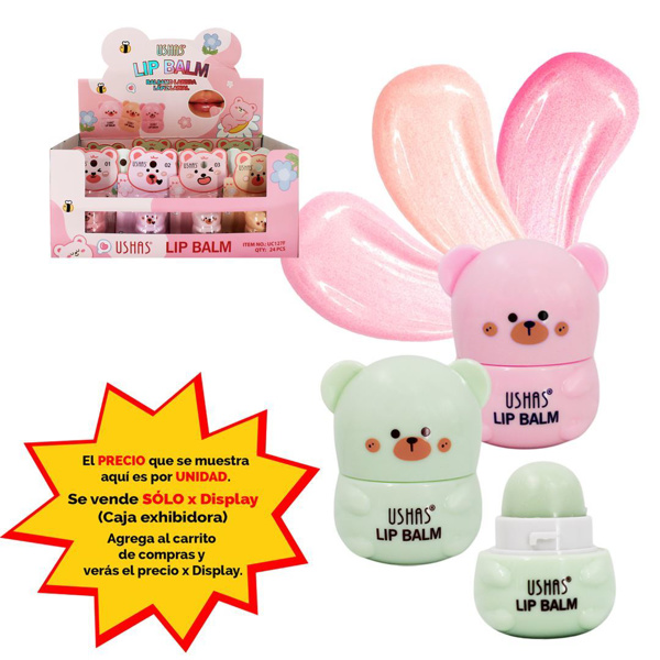 Imagen de Lapiz labial Ushas- balsamo osito en blister- UC127F