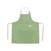Imagen de Delantal rayado con peto-de tela con bolsillo central-70x65c