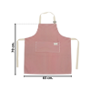 Imagen de Delantal rayado con peto-de tela con bolsillo central-70x65c