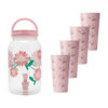 Imagen de Frasco para jugos con canilla y tapa estampado con vasos