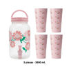 Imagen de Frasco para jugos con canilla y tapa estampado con vasos
