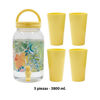 Imagen de Frasco para jugos con canilla y tapa-estampado con vasos-3,8