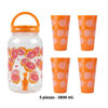 Imagen de Frasco para jugos con canilla y tapa-estampado con vasos-3,8