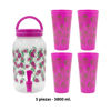 Imagen de Frasco para jugos con canilla y tapa-estampado con vasos-3,8