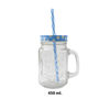 Imagen de Jarro de vidrio con asa-tapa cuadrille y sorbito- 450ml