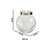 Imagen de Frasco de vidrio transparente con tapa plateada- 180 ml.