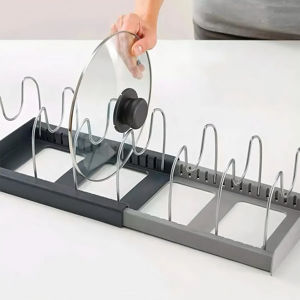 Imagen de Organizador Soporte para tapas de ollas  - Organizador Multi funcional Ajustable