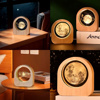 Imagen de Lampara LED-USB-3D base madera-4 modelos del espacio