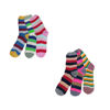 Imagen de Medias para dama x 12 pares - Diseño franjas anchas Colores SURTIDOS.