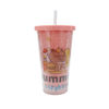 Imagen de Vaso con tapa y sorbito-450ml.- 4 diseños