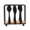 Imagen de Servilletero bambu y metal negro mate- modelo cubiertos-11x1