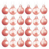 Imagen de Navidad bolas 6cm-caja por 24pc-rosa-dorado-caja pvc