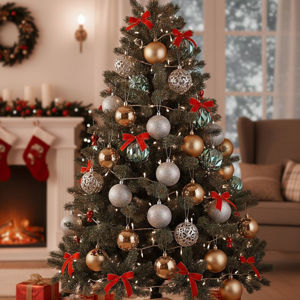Imagen de Navidad bolas 6cm-caja por 16pc-rosa dorado-caja