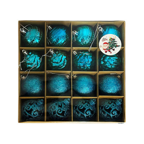 Imagen de Navidad bolas 6cm-caja por 16pc-azul-caja