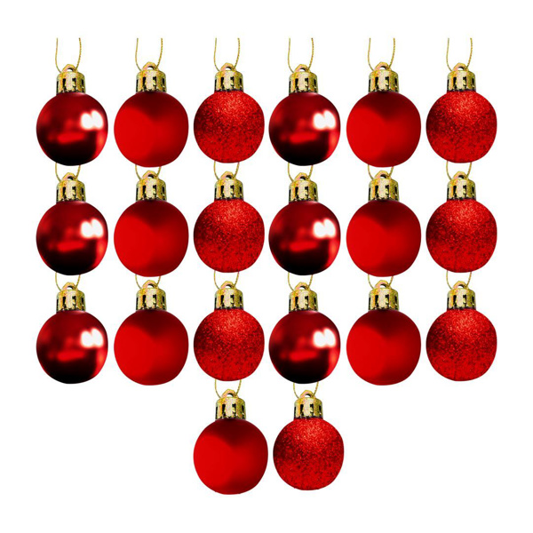 Imagen de Navidad bolas 5cm-caja por 20pc-rojo-caja