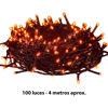 Imagen de Navidad 100 luces arroz calidas-cable 4 mts verde