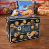 Imagen de Lata para galletitas rectangular negra con tapa
