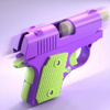 Imagen de Pistola plastica combinada de juguete-4 colores