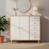 Imagen de Cómoda Cajonera Aparador 2 puertas con estantes y 5 cajones-
