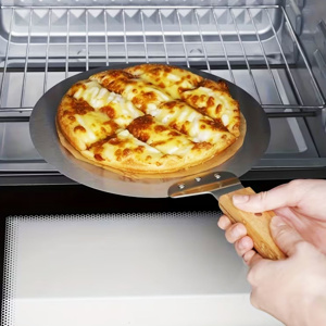 Imagen de Pala para pizza redonda Acero inoxidable con mango en madera