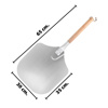 Imagen de Pala para pizza plana recta - Acero inox con mango en madera