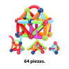 Imagen de Juego De Bloques Magnéticos 64 piezas - Juguete Didáctico