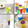 Imagen de Vasos plasticos arcoiris Set x 8 vasos con estuche