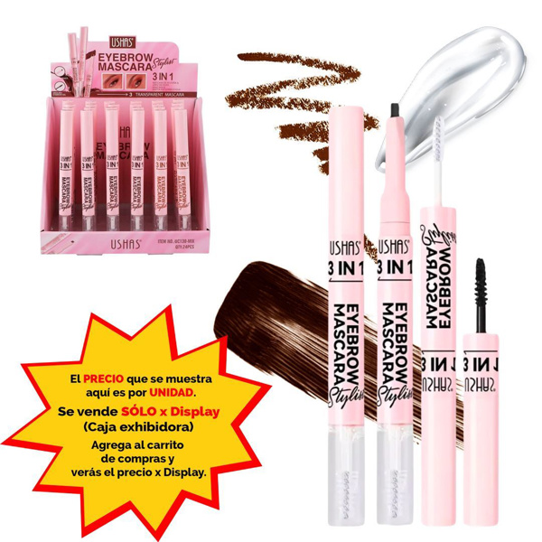Imagen de Mascara Ushas 3 en 1-mascara y lapiz para cejas-UC130-MIX