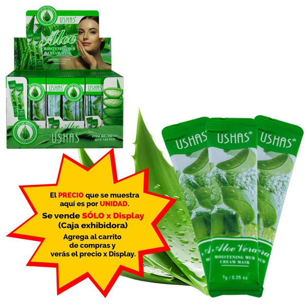 Imagen de Mascara facial humectante en crema de barro Aloe Ushas