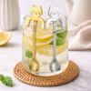 Imagen de Cuchara cucharita té o café Diseño gato para colgar en el borde de la taza - Acero Inox