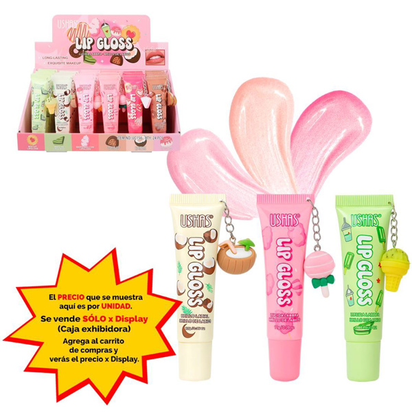 Imagen de Brillo labial Ushas con sabores-