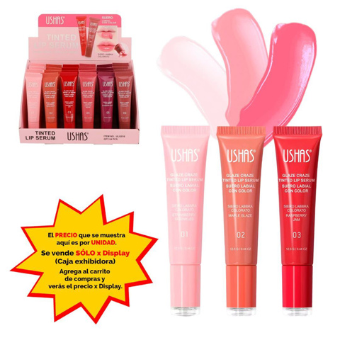 Imagen de Suero labial Ushas con color-ULG016